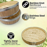 2-TIERS BAMBOO STEAMER WITH LID-21CM
