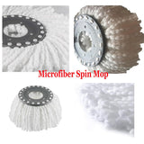 Spin mop, MOP HEAD Replacements -150G-2.56"-6.3"-15"(6.5-16-36CM)