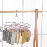 32 CLIP DRYER HANGER-MIXED COLORS BLUE
