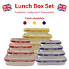 FOLDABLE SILICONE LUNCHBOX 4PCS-RED