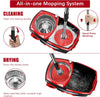 Floor Magic Spin Mop Bucket with Wringer Microfibre Heads Plastic