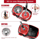 Spin Mop Bucket with Wringer Microfibre Head