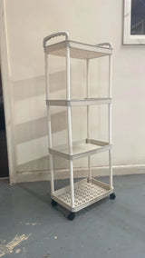 PLASTIC TROLLEY-4 LAYER-BLACK (30X20X80CM)