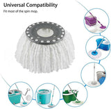 Spin mop, MOP HEAD Replacements -150G-2.56"-6.3"-15"(6.5-16-36CM)
