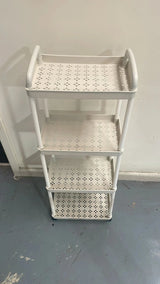 PLASTIC TROLLEY-4 LAYER-BLACK (30X20X80CM)
